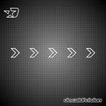 Glass Awareness Sticker Strip - Chevron Outlines